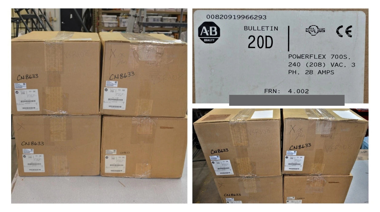 Allen-Bradley 20DB028A3EYYANCSL PowerFlex 700S 10 HP Series A FRN: 4.002 New