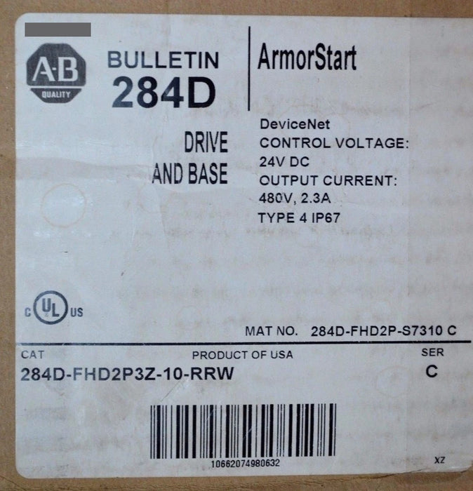 New Allen Bradley ARMORSTART Motor Starter Controller 284D-FHD2P3Z-10-RRW 480V