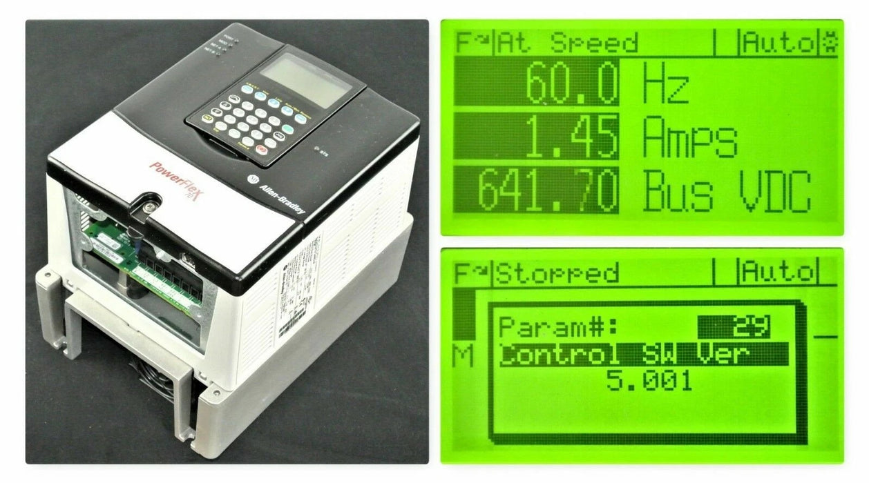 Allen-Bradley 20AD5P0A3AYNNNC0 PowerFlex 70 3HP 480V Ser A FRN 5.001 Tested