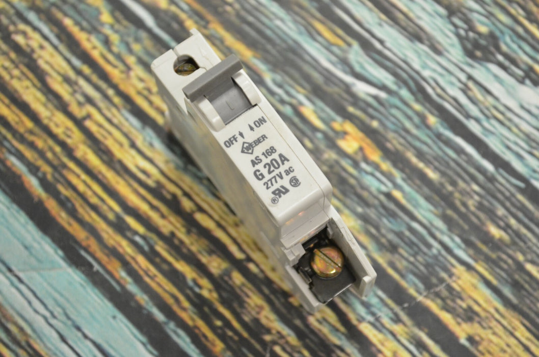 Weber AS 168 G 20A 1 Pole 20 Amp Circuit Breaker 277V AC