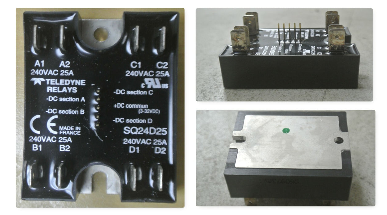 SQ24D25 Teledyne Solid State Relay 240VAC 25A *No Plug Harness*
