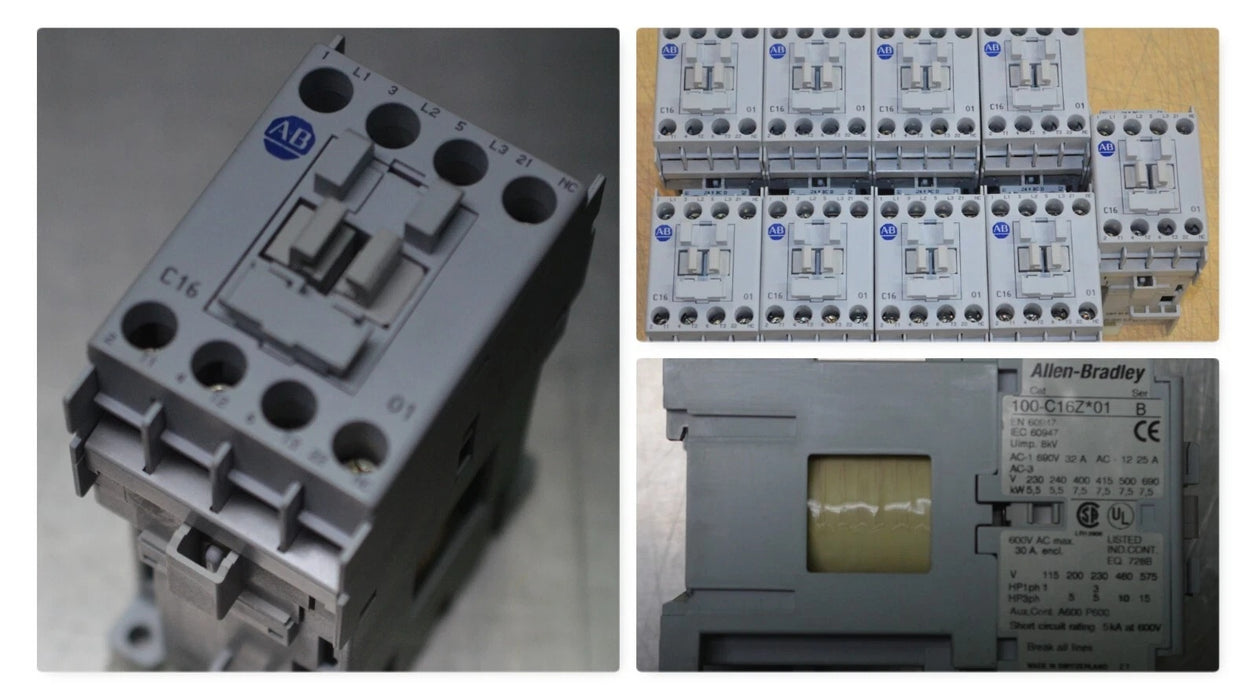 Allen Bradley 100-C16Z*01 Contactor, Series B 120V Single Contact