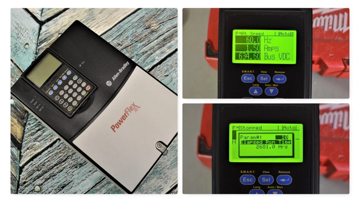 Allen-Bradley Powerflex 70 7.5 HP, 11 AMPS, 20AD011A3AYNACC0 Ser A, 5.001 2013