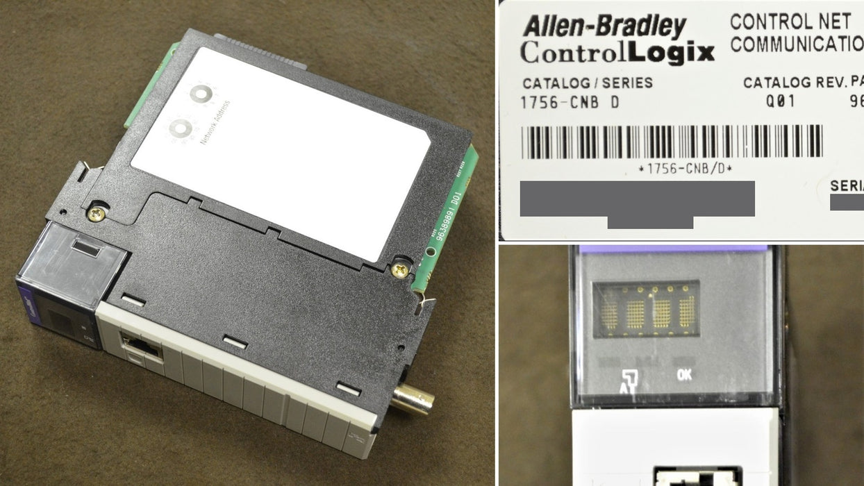 Allen-Bradley 1756-CNB D Firmware 5.50 ControlLogix ControlNet Bridge Module Q01