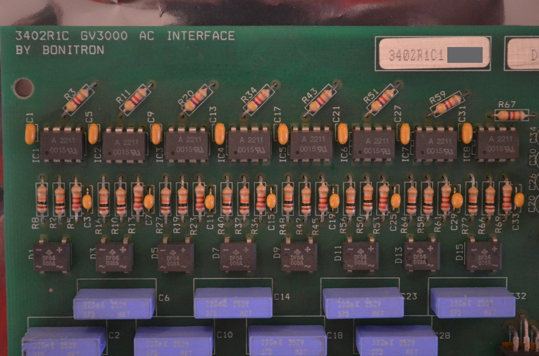 Reliance Bonitron 3402R1C 115V Interface Card For GV3000
