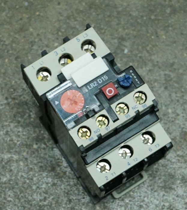 TELEMECANIQUE 3PH 600V OVERLOAD RELAY LR2 D15 / LR.D1512 Tested Good
