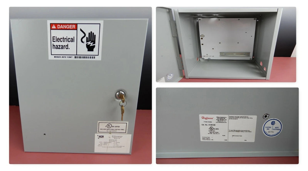 HOFFMAN A14N128 Small Type 1 Enclosure 14.00x12.00x8.00 Steel Gray*