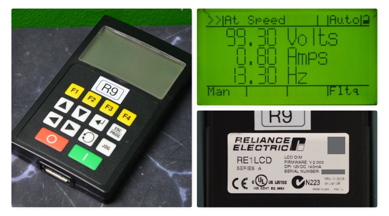 Reliance Electric RE1LCD A Keypad FRN:2.003 Tested Good R9