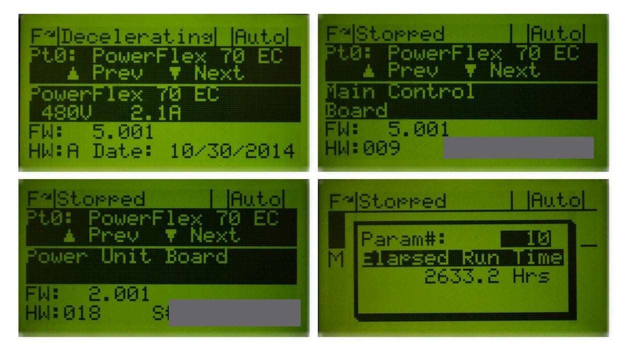 Allen-Bradley 20AD2P1A0AYNNNC0 PowerFlex 70 1 HP 480 VAC FRN 5.001 Tested Good