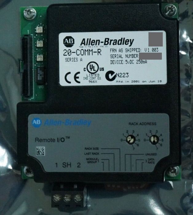 Allen-Bradley 20-COMM-R PowerFlex Remote I/O Ser A FRN 1.003