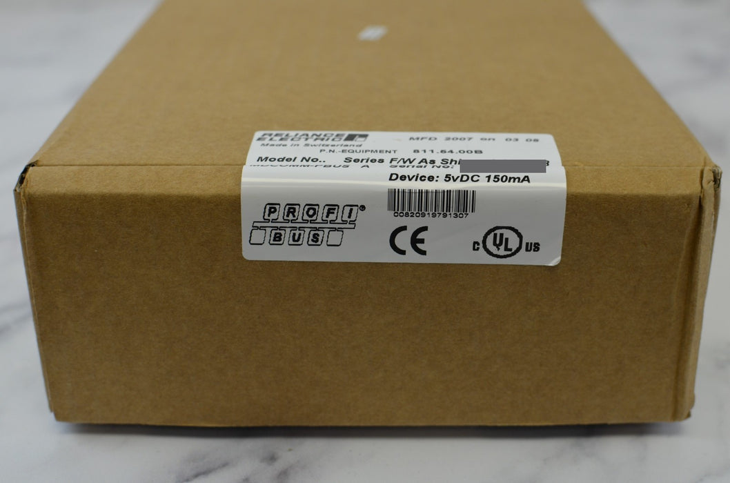NEW IN BOX RELIANCE 811.54.00B PROFIBUS COMMUNICATIONS MODULE MDCOMM-PBUS