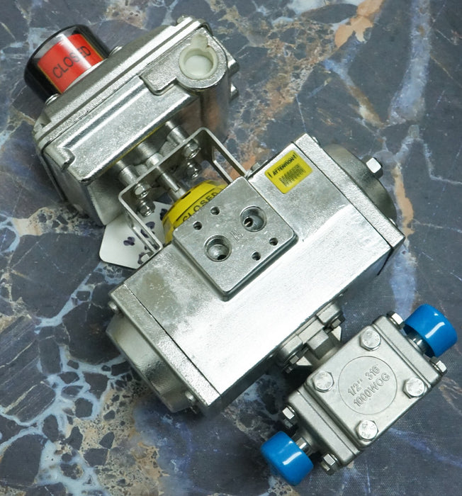 Tru-Flo EA-407-SN-CV-T-.5”-MT-16-SR4-SS-QMS41-2AL-SS 3 Way Valve Assembly*