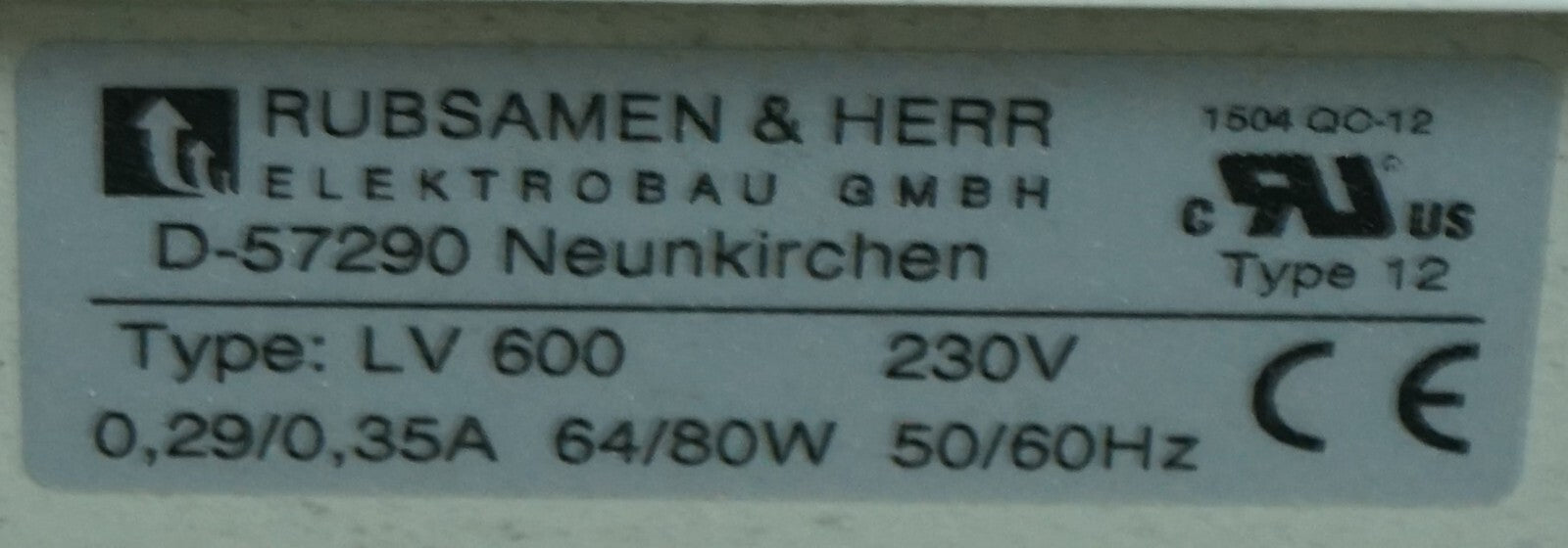 Rübsamen & Herr Filter Fan LV 600 Filter Fan RAL 7035*