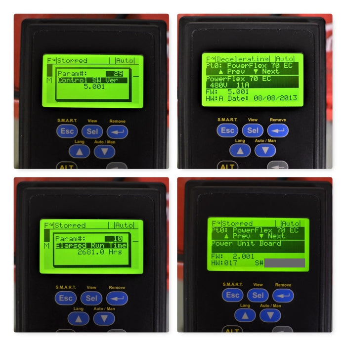Allen-Bradley Powerflex 70 7.5 HP, 11 AMPS, 20AD011A3AYNACC0 Ser A, 5.001 2013