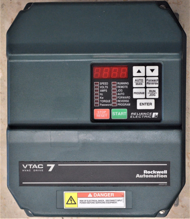 Reliance GV3000/SE 7V4260 VTAC 7 7H4260 7.5 HP FW 6.07 AC Drive Tested Good