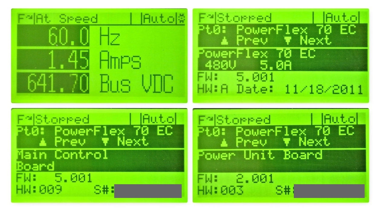 Allen-Bradley 20AD5P0A3AYNNNC0 PowerFlex 70 3HP 480V Ser A FRN 5.001 Tested