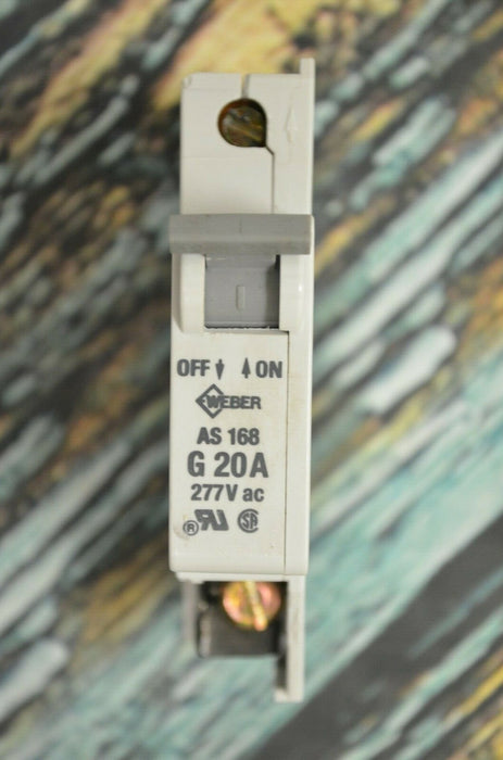 Weber AS 168 G 20A 1 Pole 20 Amp Circuit Breaker 277V AC