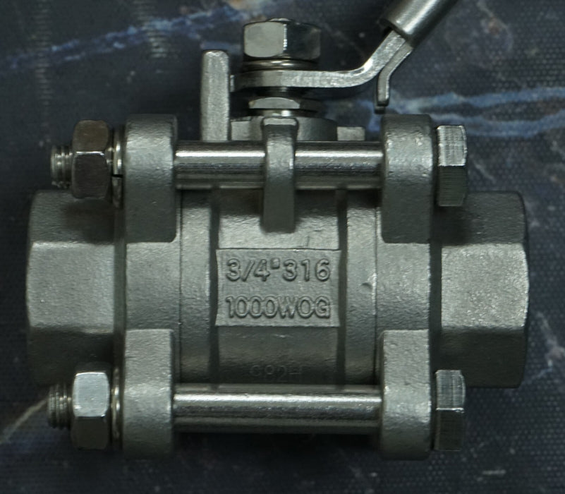 New LANCE 316 STAINLESS VALVE 3/4" 1000WOG*