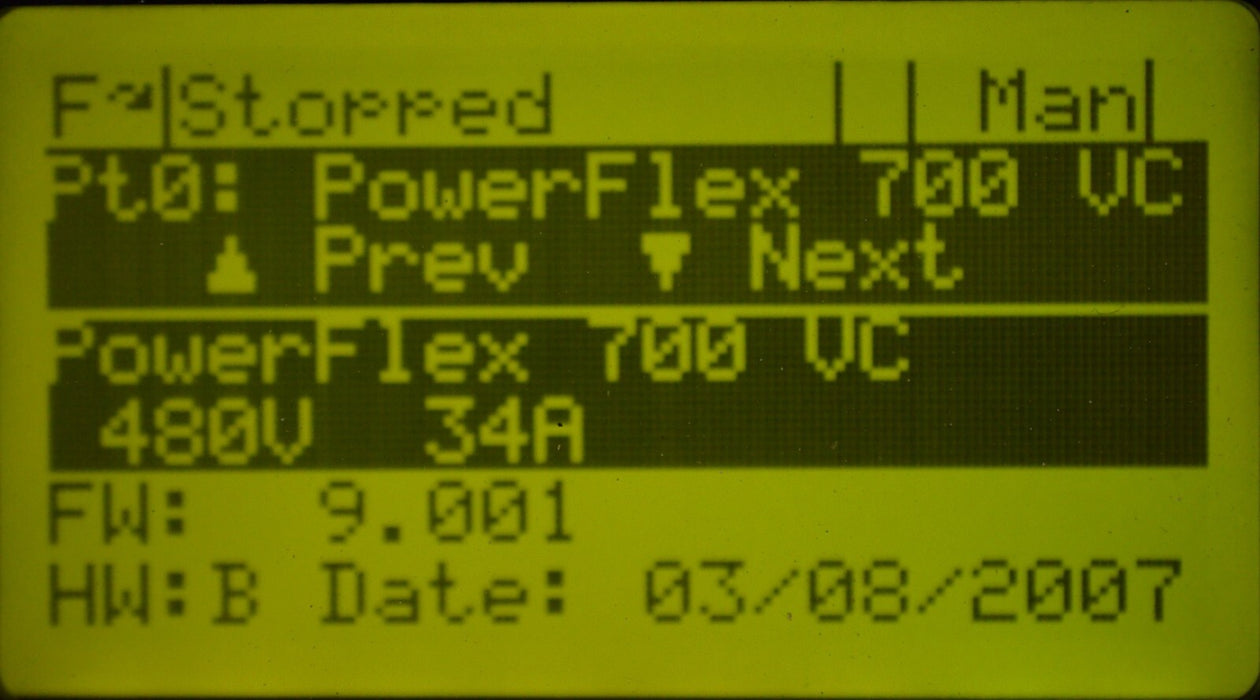 Allen-Bradley 20BD034A0AYNAND0 PowerFlex 700 25HP 480VAC Tested Good FRN:4.006