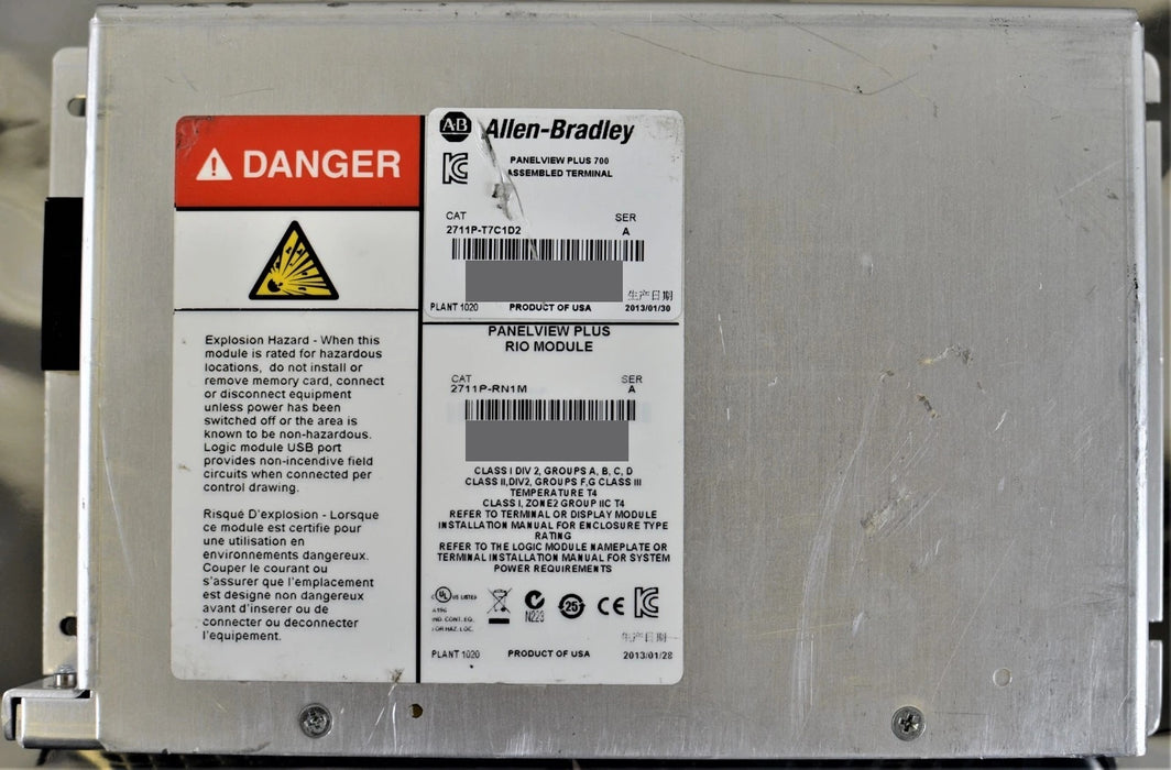 2013 Allen-Bradley 2711P-RN1M Series A PanelView Plus Communications Module