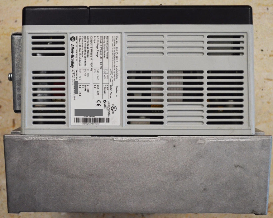 Allen-Bradley PowerFlex 70 1HP 20AD2P1A1AYNNNNN Series A 460 VAC Tested Good