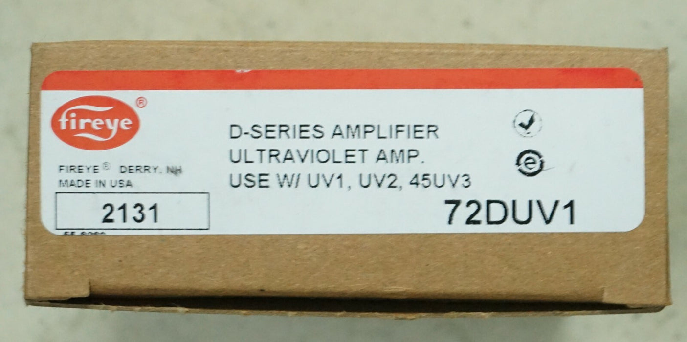 NEW In Box Fireye D-Series Amplifier Ultraviolet Amp 72DUV1 Made in USA*