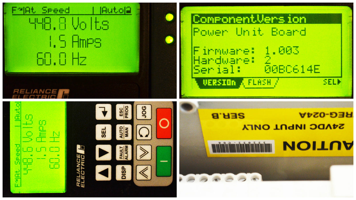 Reliance Electric GV6000 6V41-8P0TA 5 HP 480 VAC VERSION 1.003 Tested Good QTY