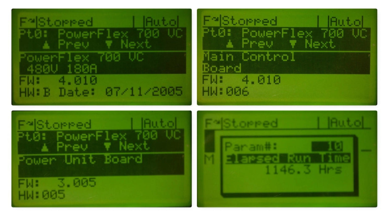 Allen-Bradley 20BD180A2ANNAND0 PowerFlex 700 150HP Series B LOW HOURS Drive VFD