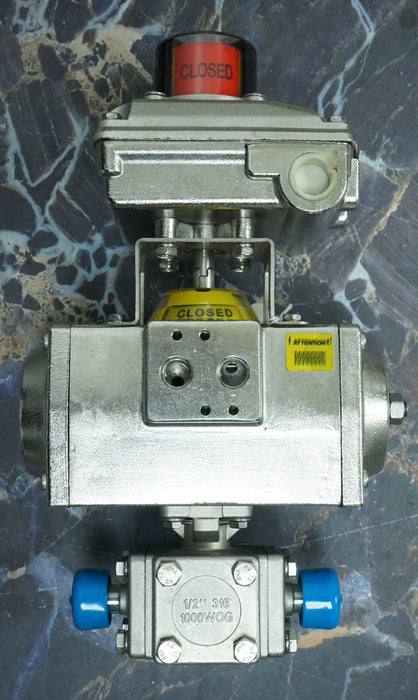 Tru-Flo EA-407-SN-CV-T-.5”-MT-16-SR4-SS-QMS41-2AL-SS 3 Way Valve Assembly*