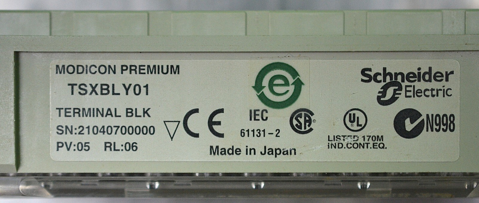 Schneider Electric TSXBLY01 Modicon Premium Terminal Block with TSXDEY1602 Japan