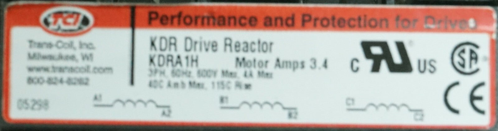 TCI Trans Coil KDRA1H Drive Reactor*