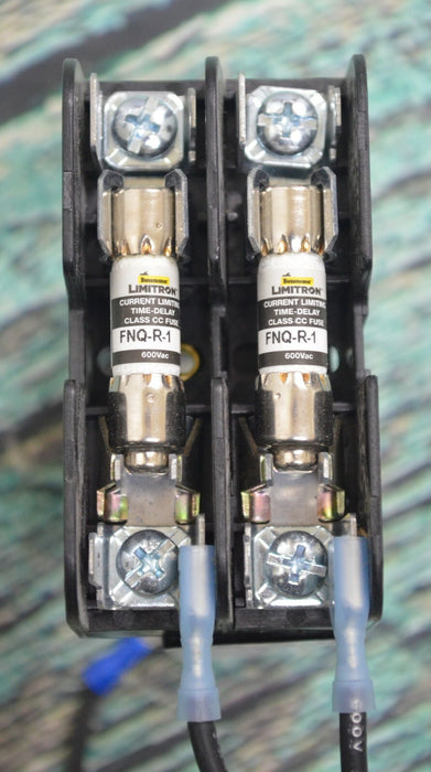 Bussmann BCA6032PQ Fuseholder with two FNQ-R-1 Fuses