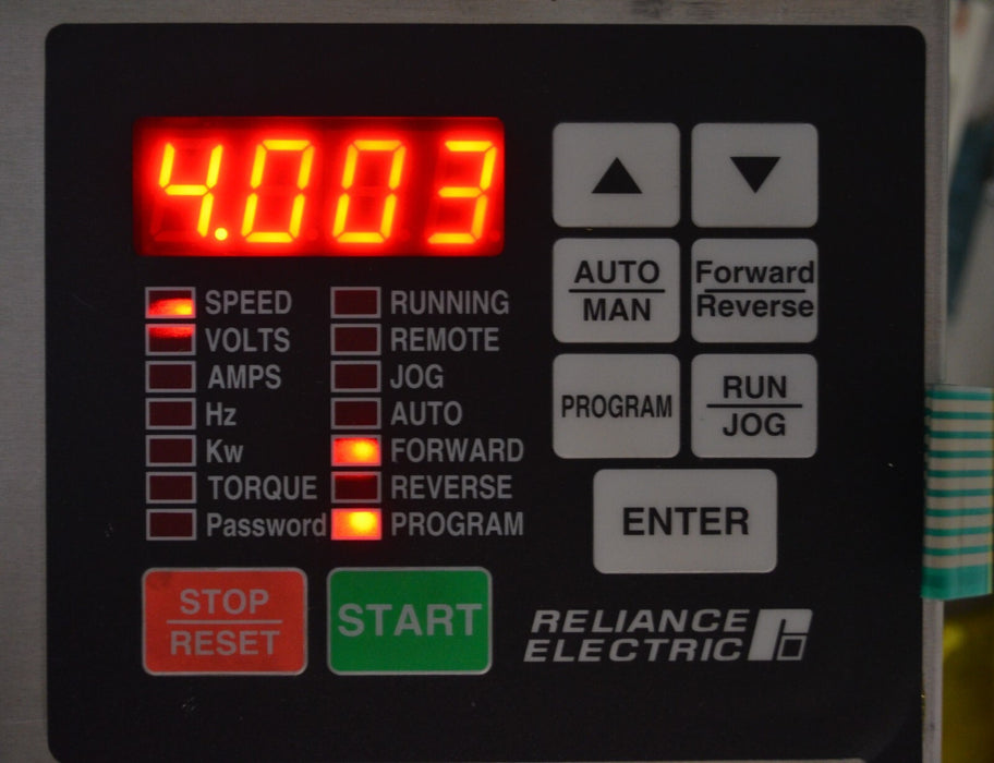 Reliance Electric GV3000/SE Vector 3 HP 3V4160 VER. 6.06 AC Inverter (No Cover)