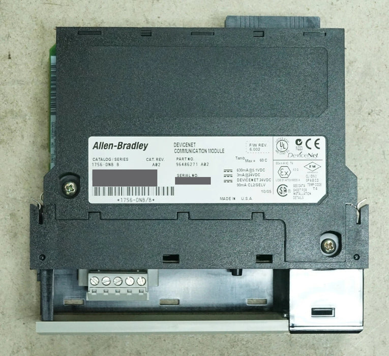Allen Bradley 1756-DNB/B Device Net Communications Module Firmware 6.002