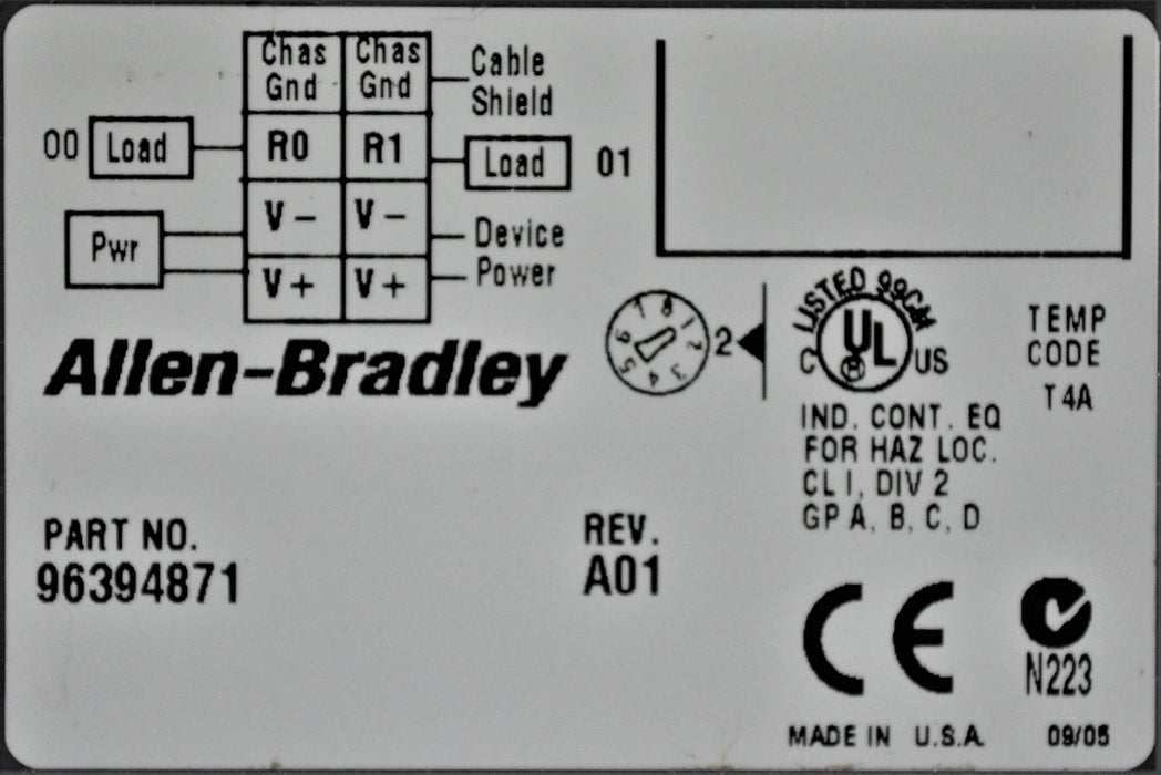ALLEN BRADLEY 96394871 , REVISION A01 , HIGH SPEED COUNTER MODULE