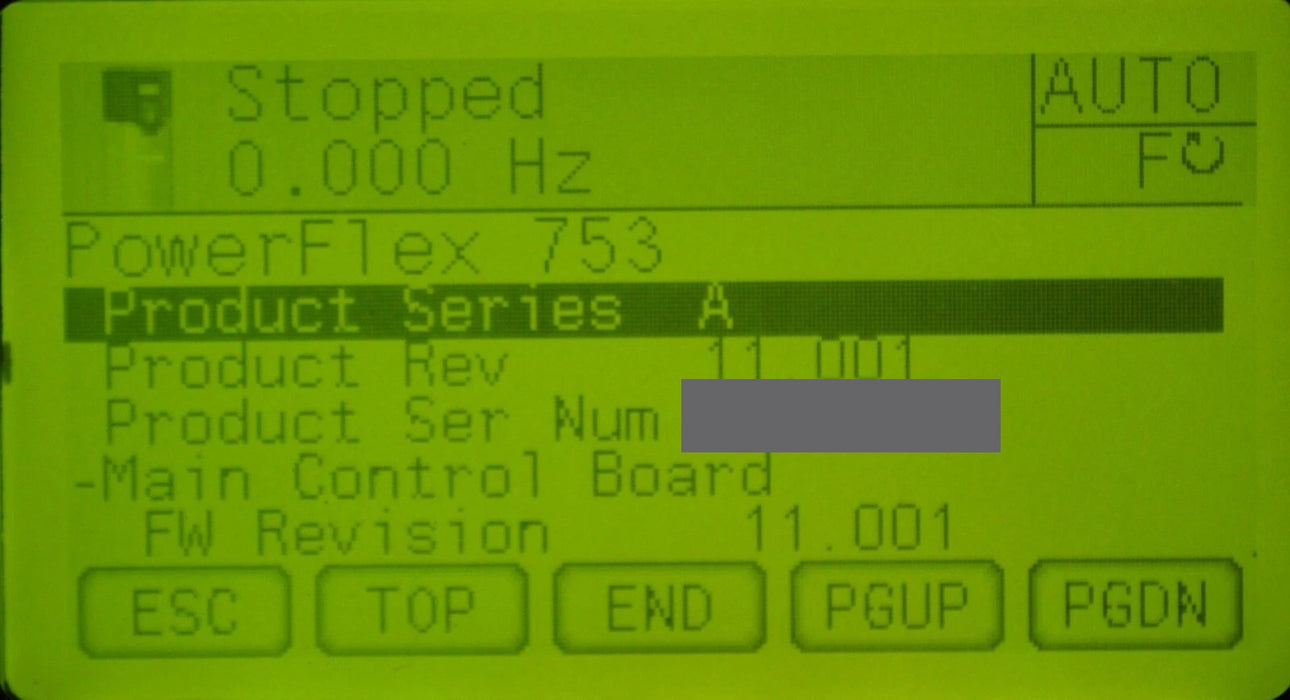 Allen-Bradley PowerFlex 753 20F11ND027AA0NNNNN 20HP 480 VAC FRN:11.001
