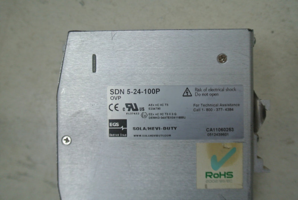 Sola SDN 5-24-100P Power Supply 115/230v-ac 5a Amp 24v-dc*