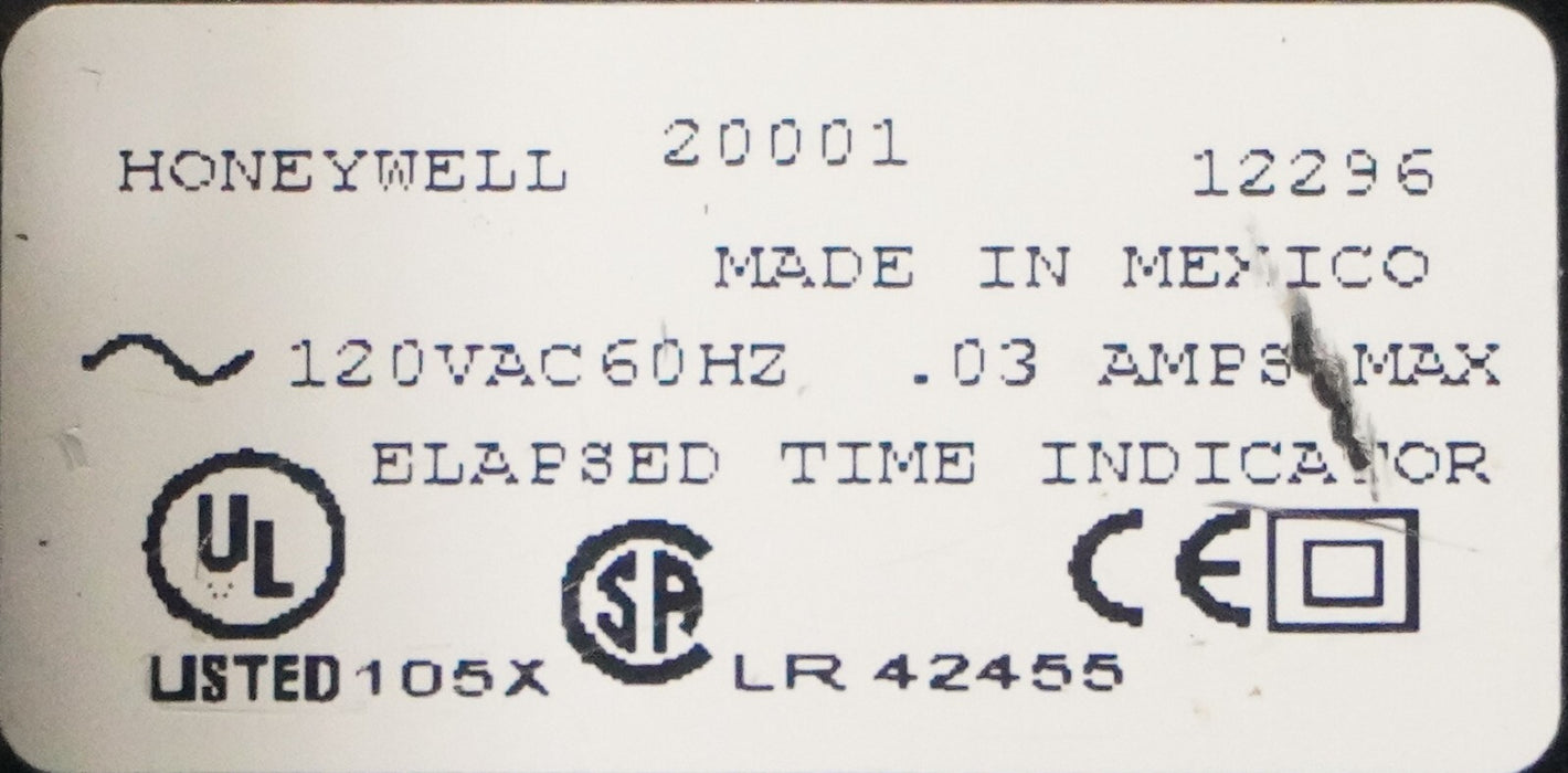 Used Honeywell 20001 Elapsed Time Indicator 12296*