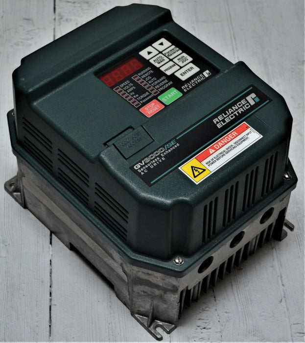 RELIANCE ELECTRIC GV3000 3V4160 3 HP  VER. 6.07 AC INVERTER 460 VAC TESTED GOOD
