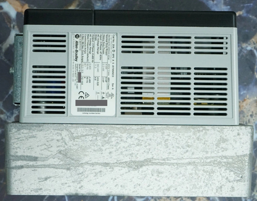 Low Hours Allen-Bradley POWERFLEX 70 5 HP 20AD8P0A3AYNNNNC0 Series A FRN: 5.001
