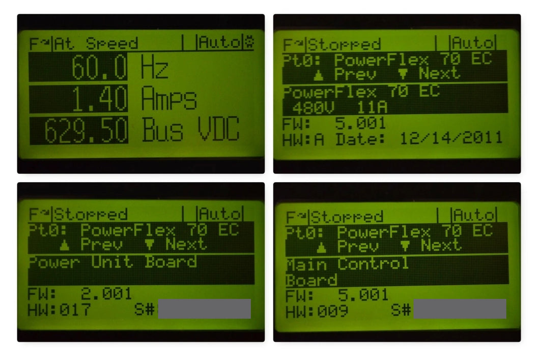 Allen-Bradley 20AD011A3AYNADC0 PowerFlex 70 VFD 7.5 HP 480 VAC 3 PH