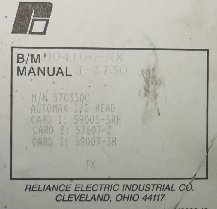 Reliance Electric 57C330C Automax Remote I/O Head 804100-RX 120/240VAC 50/60HZ