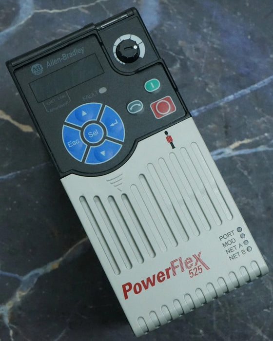 Allen-Bradley 25B-D1P4N104 PowerFlex 525 Low-Hr 1/2HP Series A FRN:5.001 Tested