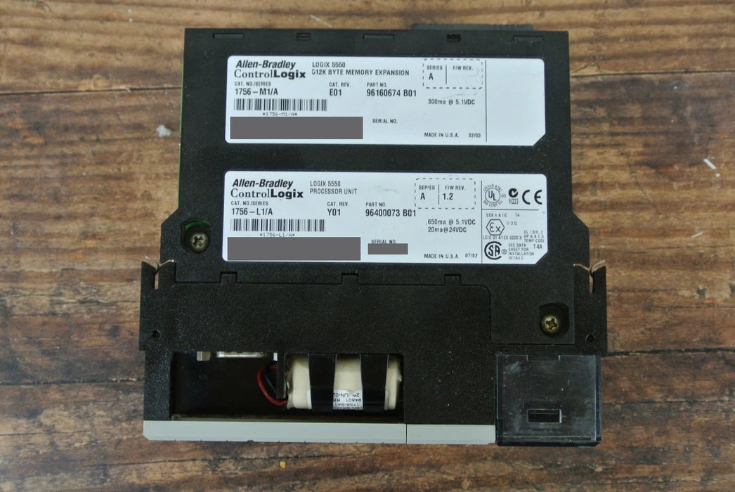 1756-L1/A and 1756-M1A Allen Bradley ControlLogix  Series A Y01 / E01