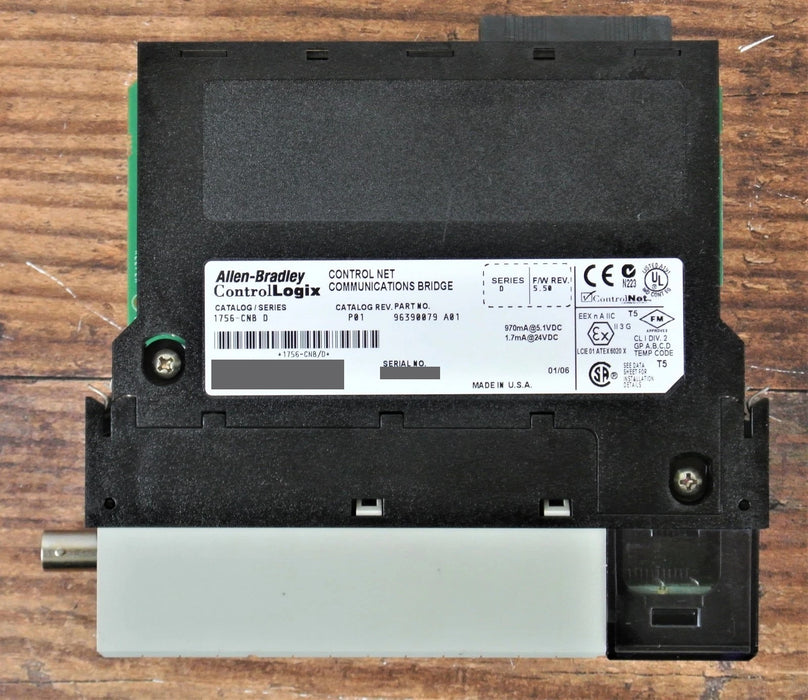 Allen-Bradley 1756-CNB D Firmware 5.50 ControlLogix ControlNet Bridge Module P01