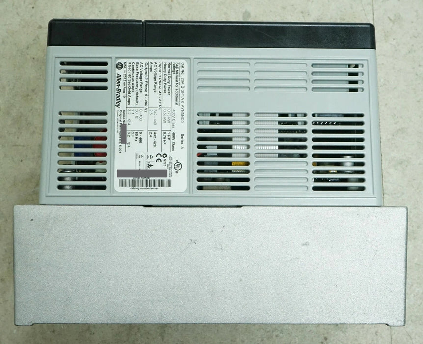 Allen-Bradley PowerFlex 70 1 HP 20AD2P1A0AYNNNC0 480 VAC FRN 5.001 Tested Good