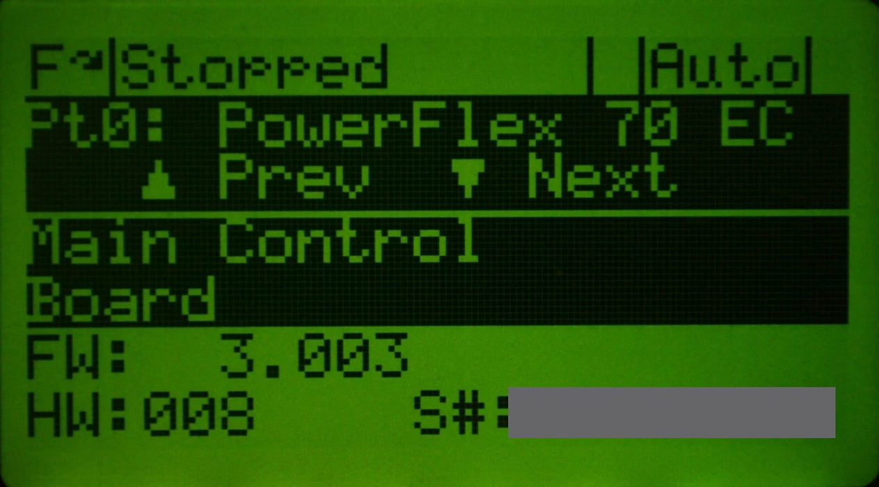 Low Hours Allen-Bradley PowerFlex 70 5HP 20AB015A3AYNANC0 240VAC FRN:3.003