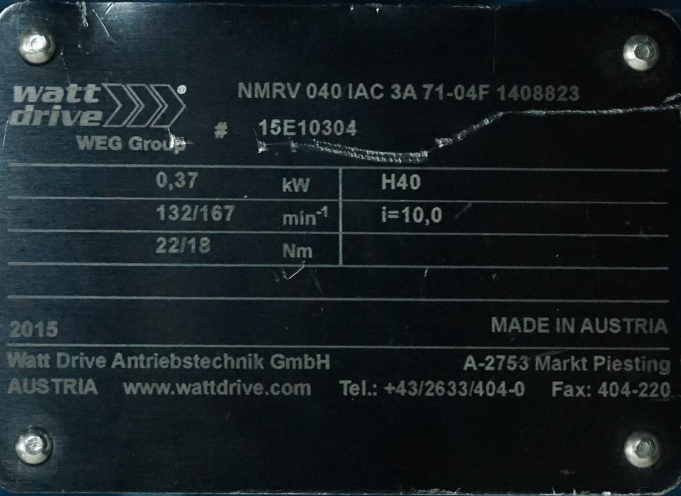 WEG AL71-04 Watt Drive 2014 1/2HP Tested Good*