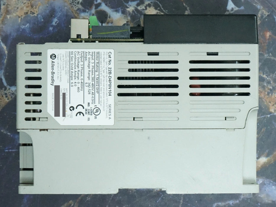 Allen-Bradley 22B-D4P0N104 Power Flex 40 Drive 2HP Ser A FRN:6.02 Tested Good