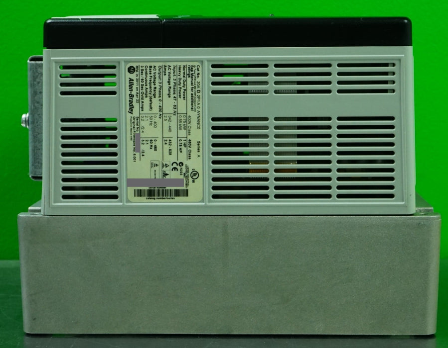 Allen-Bradley 20AD2P1A0AYNANC0 PowerFlex 70 1HP 480V FRN:5.001 Tested Good